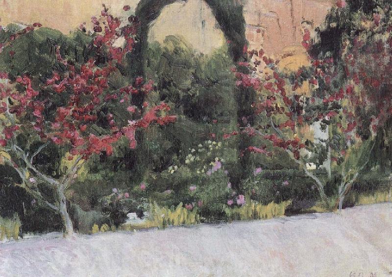 Joaquin Sorolla Sevilla Palace Garden Norge oil painting art